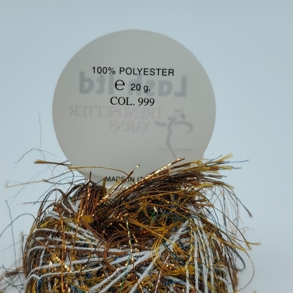 Trendsetter Lash Ltd Eyelash Metal Yarn | White Gold Sapphire Emerald - Picture 3 of 6